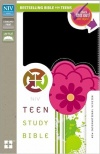 NIV, Teen Study Bible,  Italian Duo-Tone Black/Pink